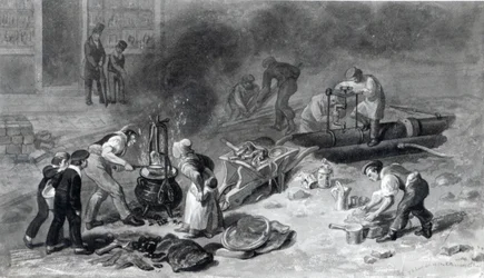 La pose de la conduite d